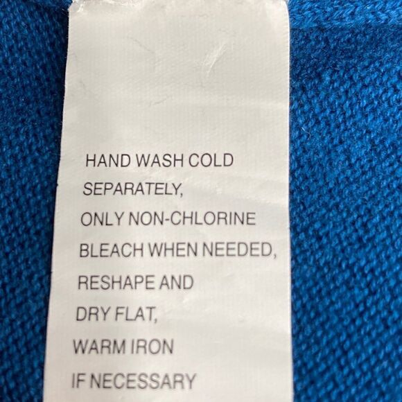 Eight Eight Eight 100% Cotton Knit Long Sweater Blue Color Size XL - Picture 6 of 6